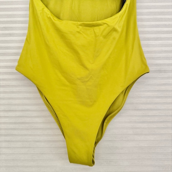 Zara Cut Out One piece swimsuit in Lime Green size S - Picture 14 of 16